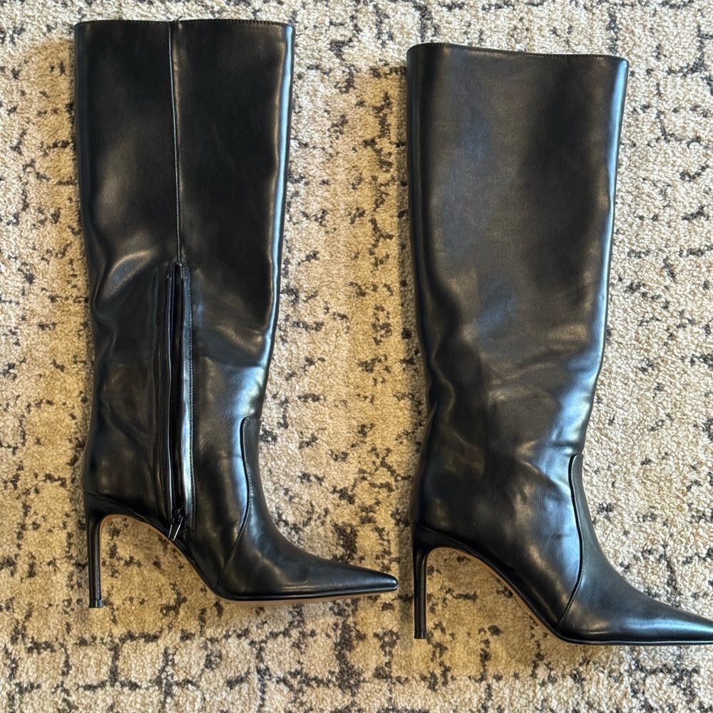 Express Black Heeled Boots